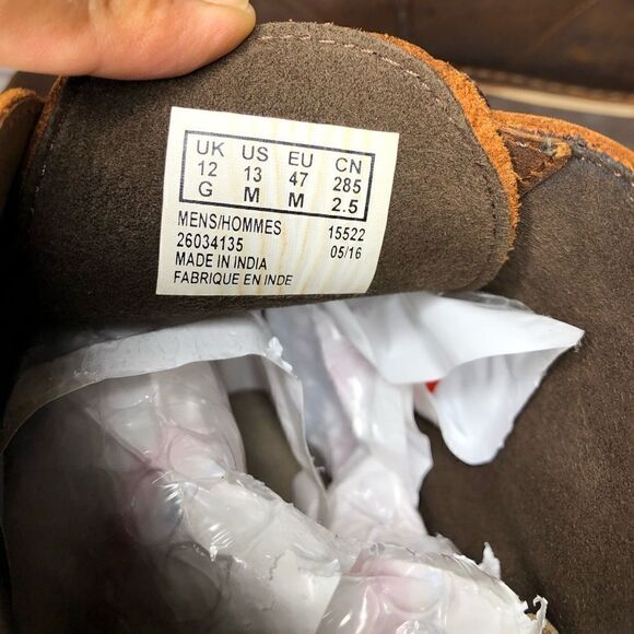 Clarks Bushacre 2 Brown Leather Lace Up Desert Ankle Chukka Boots Men Sz 13M US - Picture 13 of 15